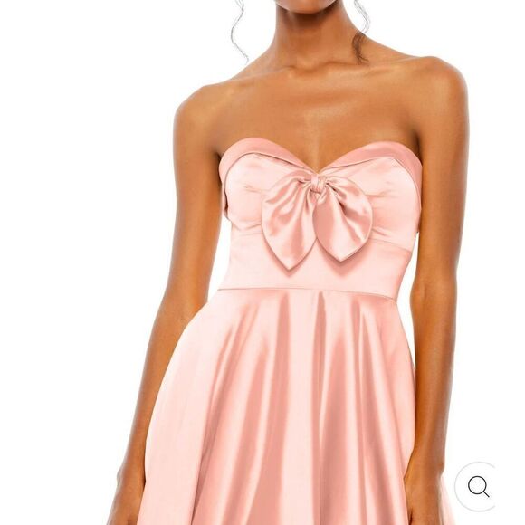 Mac Duggal BOW SWEETHEART STRAPLESS A LINE GOWN in Blush NWT Size 14 - Picture 3 of 7